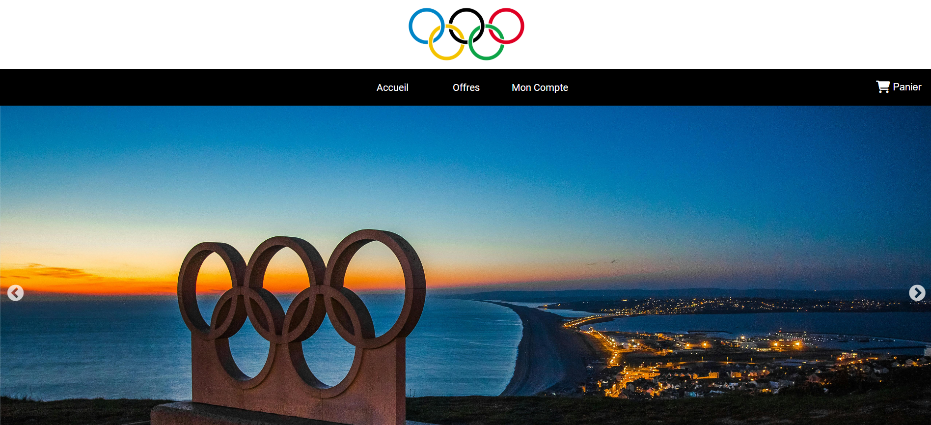 Image de l'application web des JO